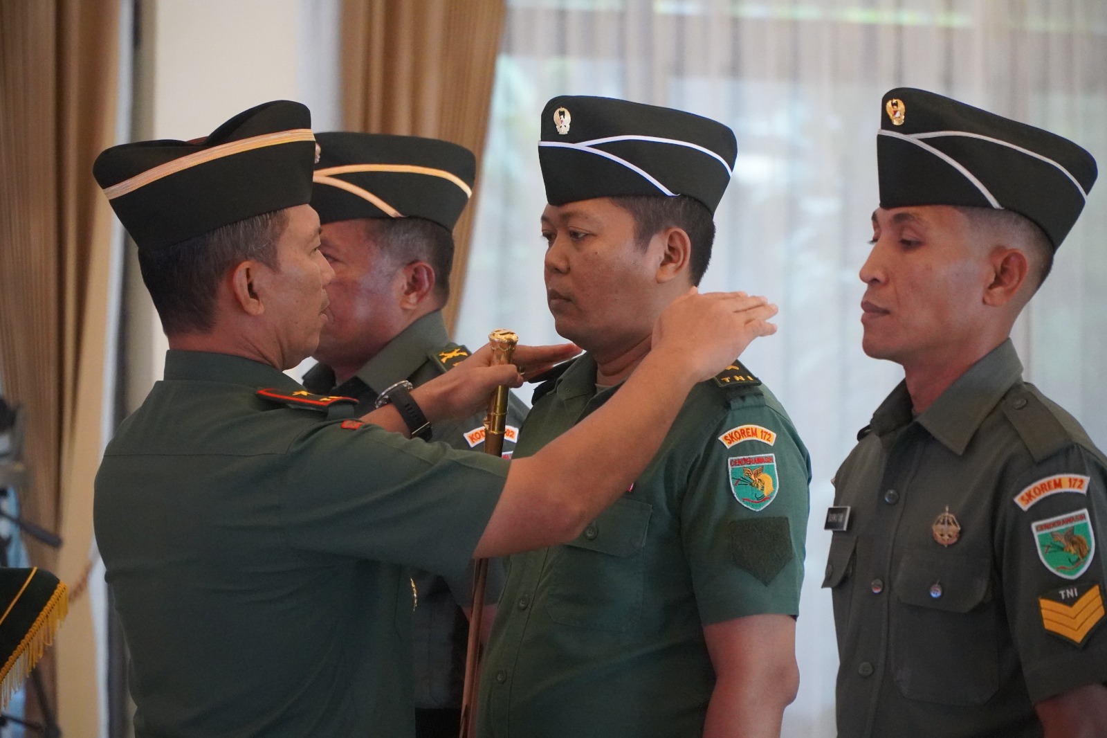 162 Prajurit Korem 172/PWY Naik Pangkat