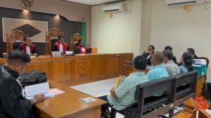 Suasana jalannya persidangan Dugaan Korupsi Dana PON XX Papua tahun 2021