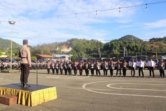 Kapolresta Jayapura Kota Pimpin Apel Pengecekan Jelang PSU Pilgub Papua