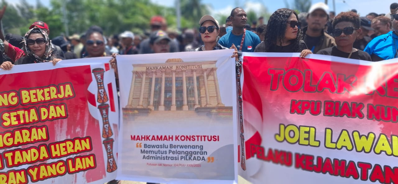 Buntut PSU Yang Sarat Kecurangan, Massa Demo Minta KPU Kembalikan Suara Rakyat