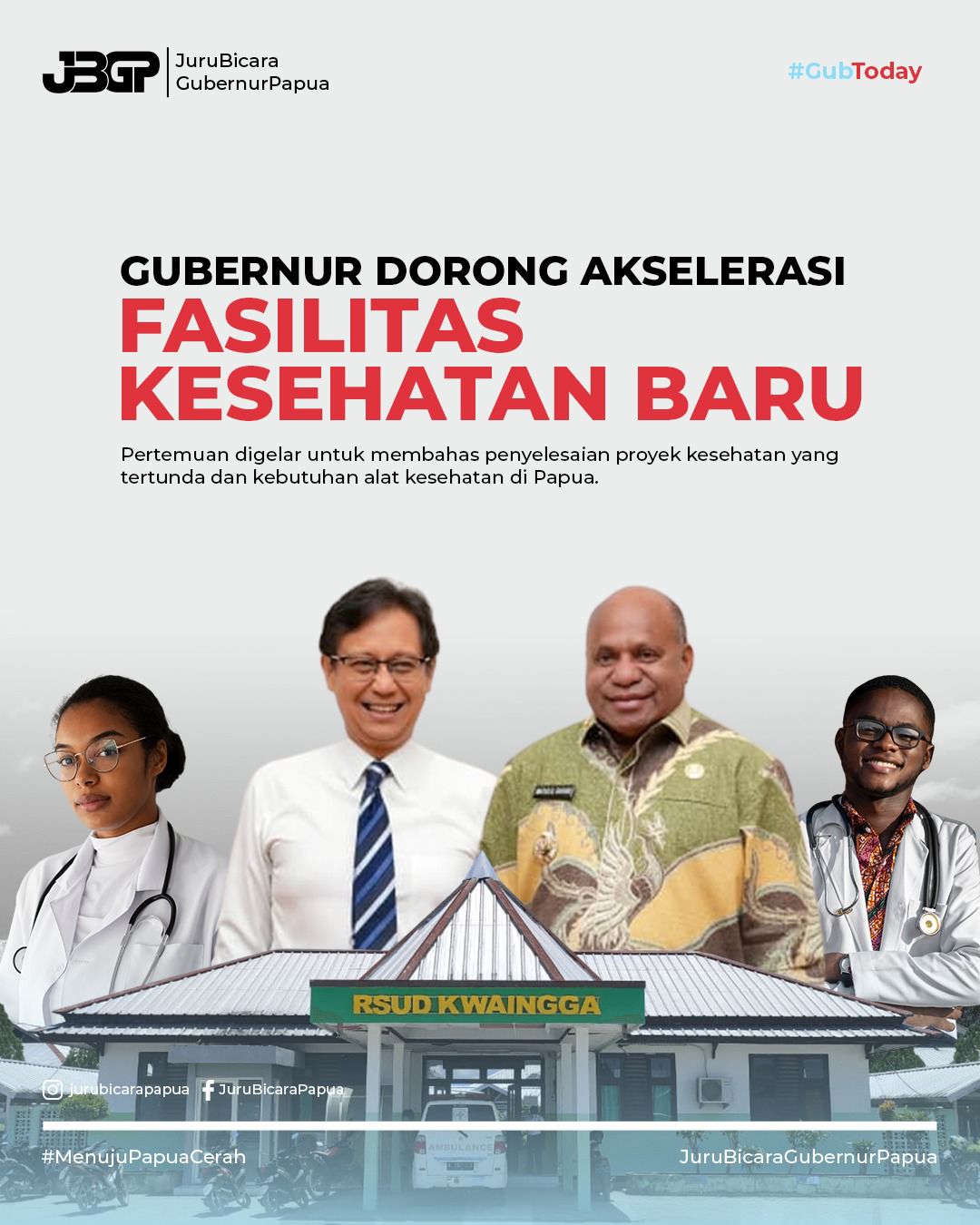 Gubernur Papua Mendorong Akselerasi Fasilitas Kesehatan Baru