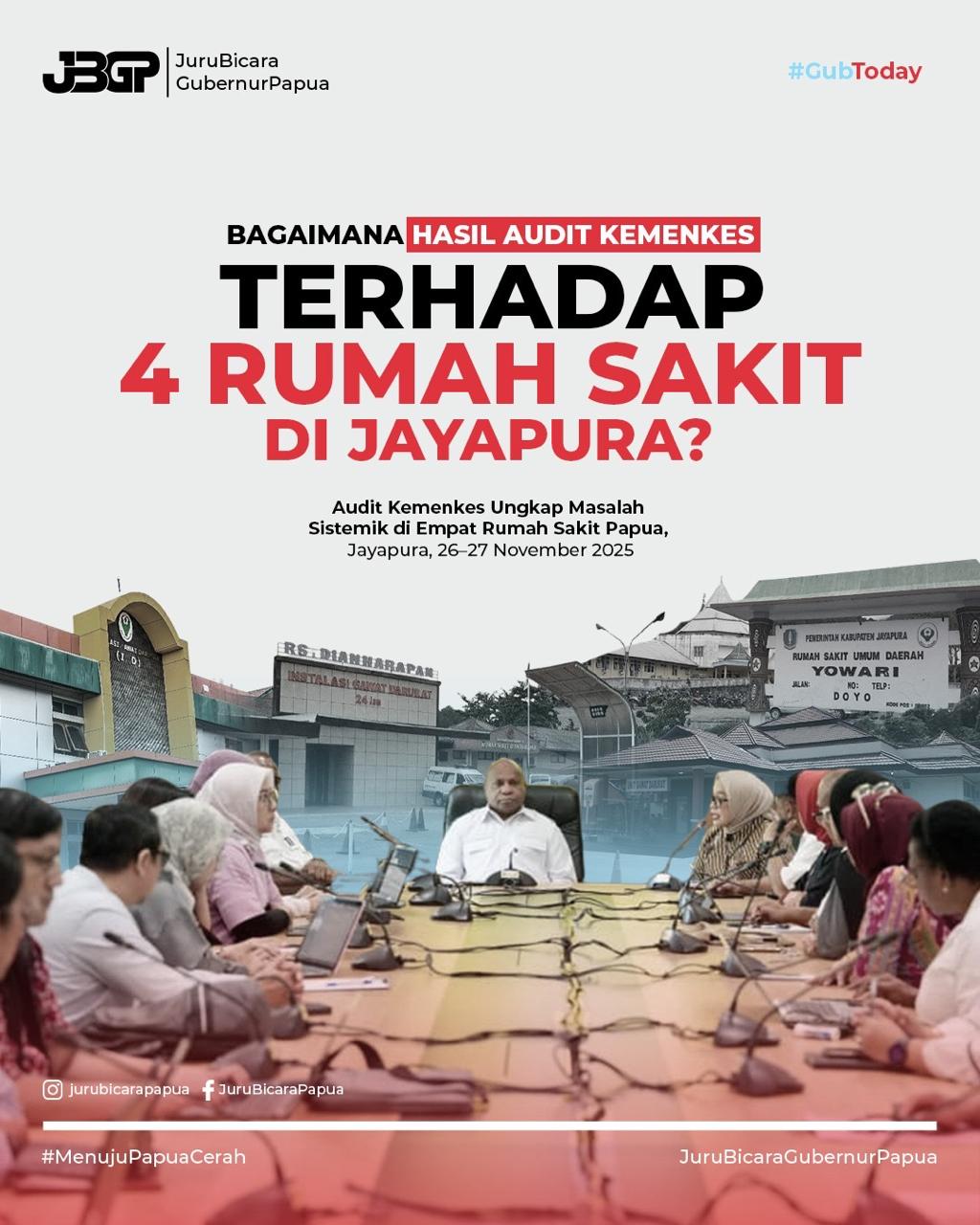 Audit Kemenkes Bongkar Masalah Serius di Empat RS Jayapura Pemprov Papua Siap Lakukan Reformasi Layanan Kesehatan