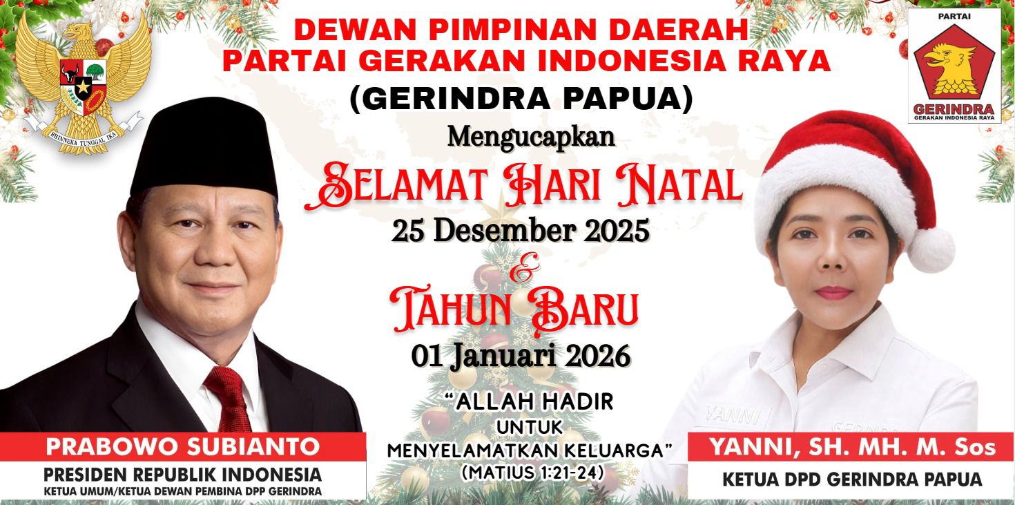 DPD Gerindra Selamat Natal 2025
