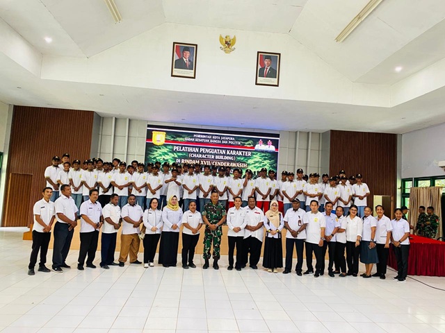 54 Pelajar se Kota Jayapura Ikut Penguatan Karakter di Markas Rindam Cenderawasih