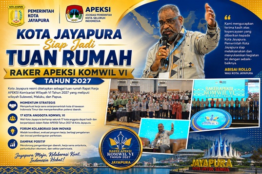 Kota Jayapura Siap Jadi Tuan Rumah Raker APEKSI Komwil VI Tahun 2027