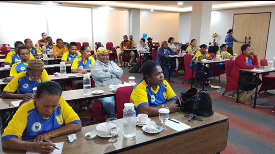Peserta pelatihan Produk olahan ikan dari pelaku usaha Orang Asli Papua di Kota Jayapura