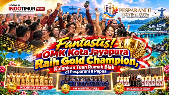 OMK Jayapura Raih Gold Champion di Pesparani II Papua